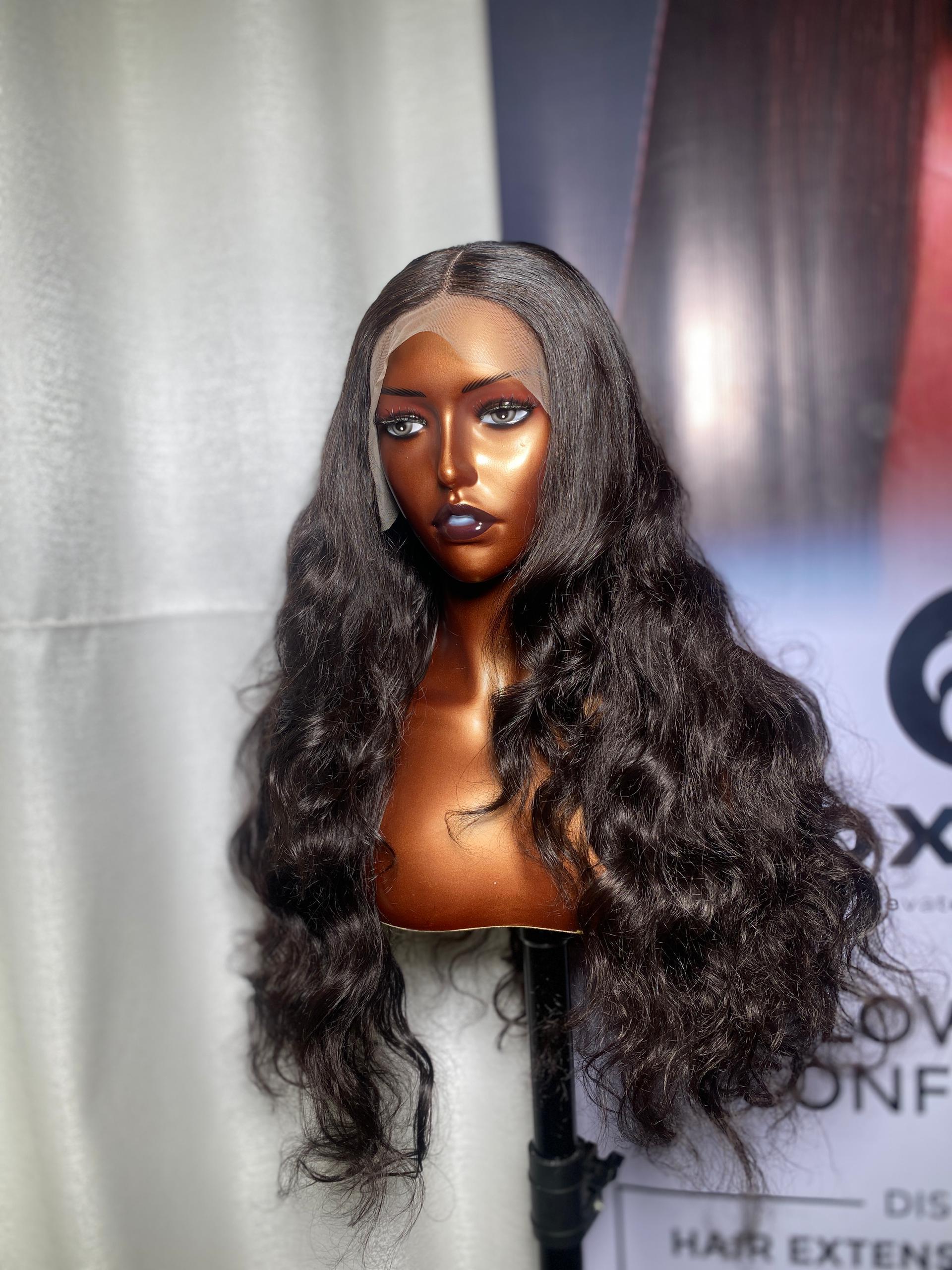 30 inches 13*4 frontal Bouncy curled wig (Hair blend)