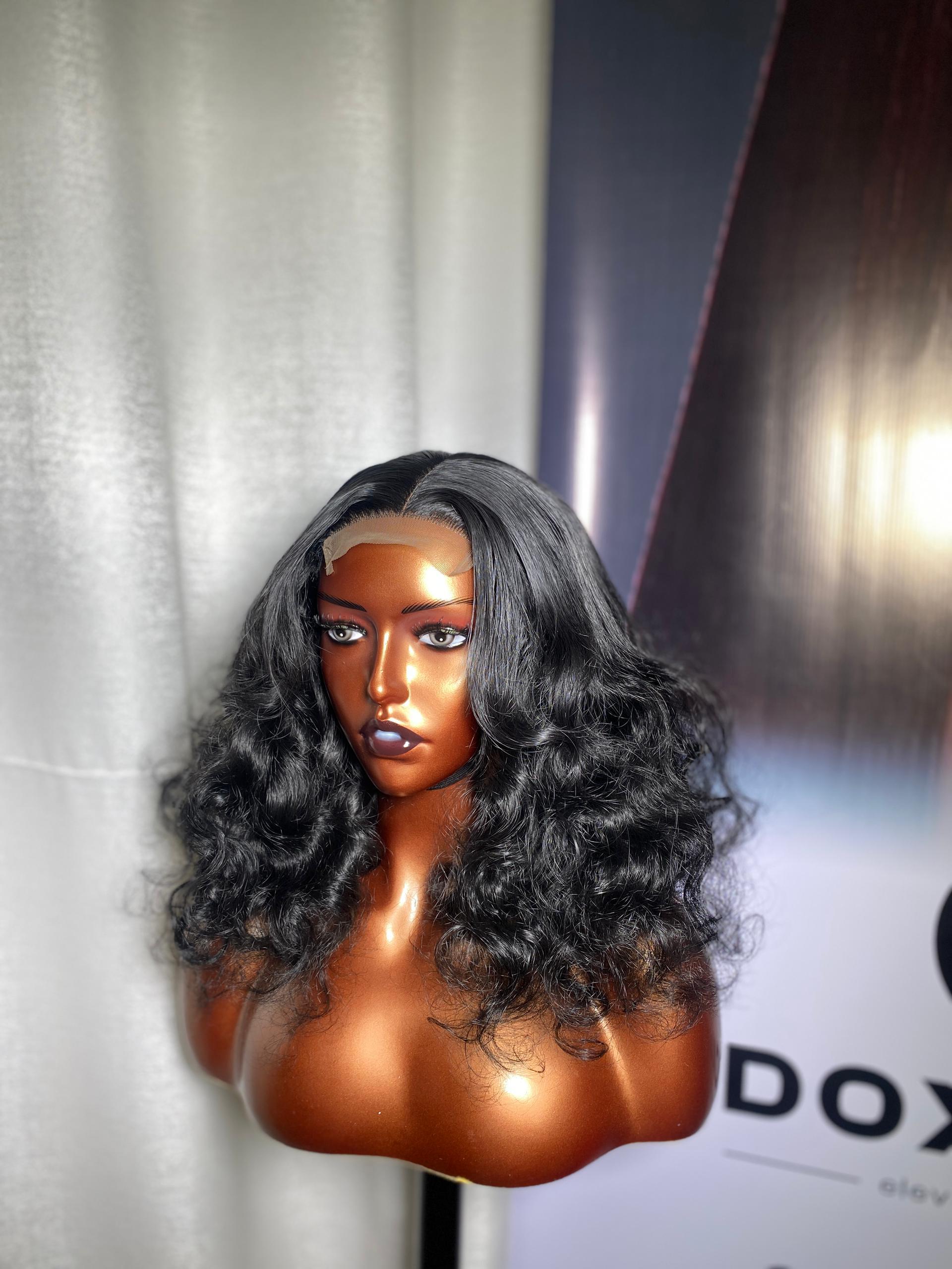 19 inches 4*4 closure Bouncy wig  (Hair blend)